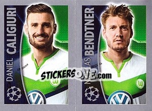 Sticker Daniel Caligiuri / Nicklas Bendtner - UEFA Champions League 2015-2016 - Topps