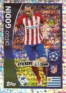 Sticker Diego Godín - UEFA Champions League 2015-2016 - Topps