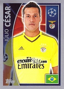 Sticker Júlio César - UEFA Champions League 2015-2016 - Topps