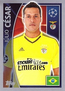 Sticker Júlio César - UEFA Champions League 2015-2016 n. 162 - Topps
