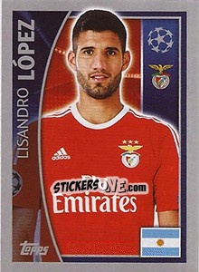 Sticker Lisandro López - UEFA Champions League 2015-2016 n. 165 - Topps