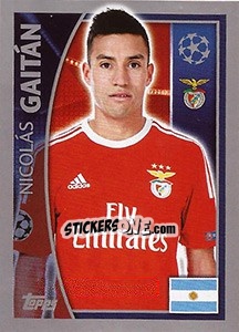 Sticker Nicolás Gaitán - UEFA Champions League 2015-2016 n. 168 - Topps