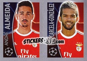 Sticker André Almeida / Mehdi Carcela-González - UEFA Champions League 2015-2016 - Topps