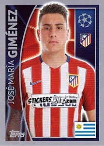 Sticker José María Giménez - UEFA Champions League 2015-2016 n. 179 - Topps