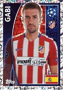 Sticker Gabi - UEFA Champions League 2015-2016 n. 184 - Topps