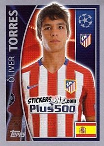 Sticker Óliver Torres - UEFA Champions League 2015-2016 - Topps