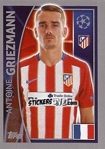 Sticker Antoine Griezmann - UEFA Champions League 2015-2016 n. 187 - Topps