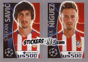 Sticker Stefan Savic / Saúl Ñíguez - UEFA Champions League 2015-2016 - Topps