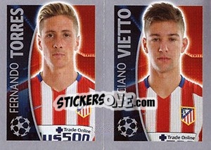 Sticker Fernando Torres / Luciano Vietto - UEFA Champions League 2015-2016 - Topps