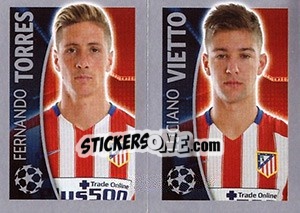 Sticker Fernando Torres / Luciano Vietto - UEFA Champions League 2015-2016 n. 190 - Topps