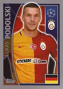 Sticker Lukas Podolski - UEFA Champions League 2015-2016 - Topps