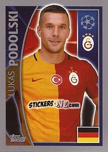 Sticker Lukas Podolski - UEFA Champions League 2015-2016 n. 201 - Topps