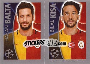 Sticker Hakan Balta / Bilal Kisa - UEFA Champions League 2015-2016 n. 204 - Topps
