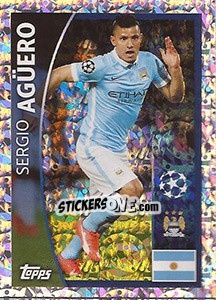 Sticker Sergio Agüero - UEFA Champions League 2015-2016 n. 226 - Topps