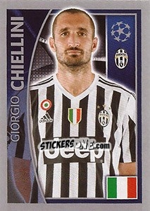 Sticker Giorgio Chiellini - UEFA Champions League 2015-2016 n. 235 - Topps