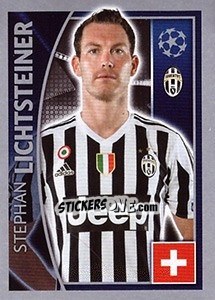 Sticker Stephan Lichtsteiner - UEFA Champions League 2015-2016 - Topps
