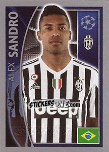 Sticker Alex Sandro - UEFA Champions League 2015-2016 n. 238 - Topps