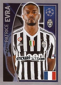Sticker Patrice Evra - UEFA Champions League 2015-2016 n. 240 - Topps