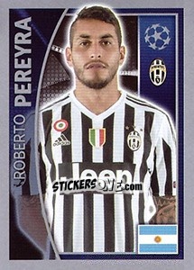 Sticker Roberto Pereyra - UEFA Champions League 2015-2016 n. 241 - Topps