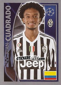 Sticker Juan Cuadrado - UEFA Champions League 2015-2016 n. 246A - Topps