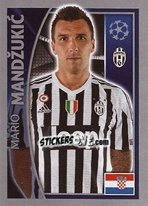 Sticker Mario Mandžukic - UEFA Champions League 2015-2016 n. 247A - Topps