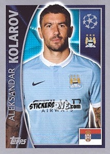 Sticker Aleksandar Kolarov - UEFA Champions League 2015-2016 - Topps