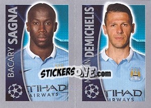 Sticker Bacary Sagna / Martin Demichelis - UEFA Champions League 2015-2016 n. 261 - Topps