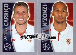 Figurina Daniel Carriço / Steven Nzonzi - UEFA Champions League 2015-2016 - Topps