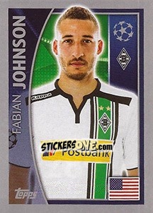 Sticker Fabian Johnson - UEFA Champions League 2015-2016 n. 289 - Topps