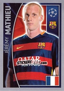 Sticker Jérémy Mathieu - UEFA Champions League 2015-2016 n. 309 - Topps
