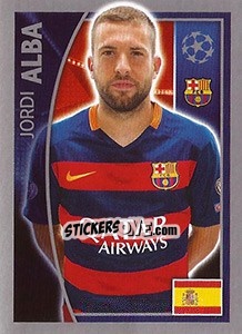 Sticker Jordi Alba - UEFA Champions League 2015-2016 n. 310 - Topps