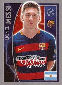 Sticker Lionel Messi - UEFA Champions League 2015-2016 n. 317 - Topps