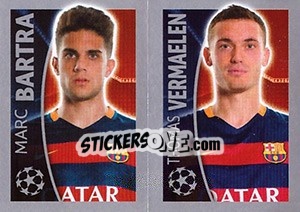 Cromo Marc Bartra / Thomas Vermaelen - UEFA Champions League 2015-2016 - Topps