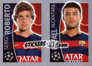 Sticker Sergi Roberto / Rafael Alcántara - UEFA Champions League 2015-2016 n. 319 - Topps
