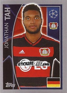 Sticker Jonathan Tah - UEFA Champions League 2015-2016 n. 324 - Topps