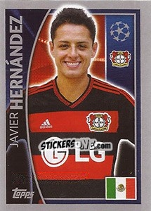 Sticker Javier Hernández - UEFA Champions League 2015-2016 - Topps