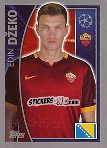 Sticker Edin Džeko - UEFA Champions League 2015-2016 n. 346 - Topps