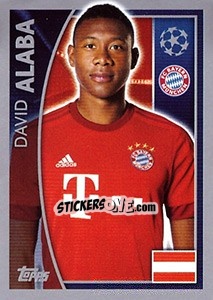 Sticker David Alaba - UEFA Champions League 2015-2016 n. 382 - Topps