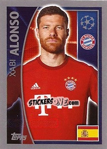 Sticker Xabi Alonso - UEFA Champions League 2015-2016 n. 383 - Topps