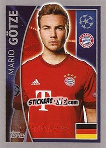 Sticker Mario Götze - UEFA Champions League 2015-2016 n. 385 - Topps