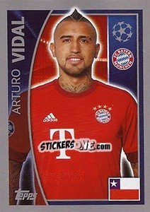 Sticker Arturo Vidal - UEFA Champions League 2015-2016 n. 386 - Topps