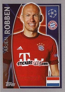 Sticker Arjen Robben - UEFA Champions League 2015-2016 n. 387 - Topps