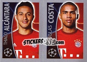 Sticker Thiago Alcántara / Douglas Costa - UEFA Champions League 2015-2016 n. 391 - Topps