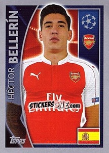 Sticker Héctor Bellerín - UEFA Champions League 2015-2016 n. 394 - Topps