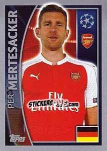 Sticker Per Mertesacker - UEFA Champions League 2015-2016 n. 396 - Topps