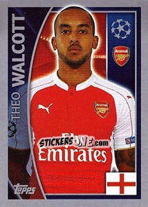 Sticker Theo Walcott - UEFA Champions League 2015-2016 n. 402 - Topps