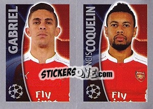 Sticker Gabriel Paulista / Francis Coquelin - UEFA Champions League 2015-2016 n. 405 - Topps