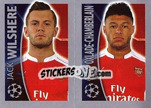 Sticker Jack Wilshere / Alex Oxlade-Chamberlain - UEFA Champions League 2015-2016 n. 406 - Topps