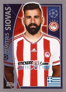 Sticker Dimitris Siovas - UEFA Champions League 2015-2016 n. 412 - Topps