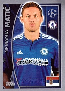 Sticker Nemanja Matic - UEFA Champions League 2015-2016 n. 456 - Topps